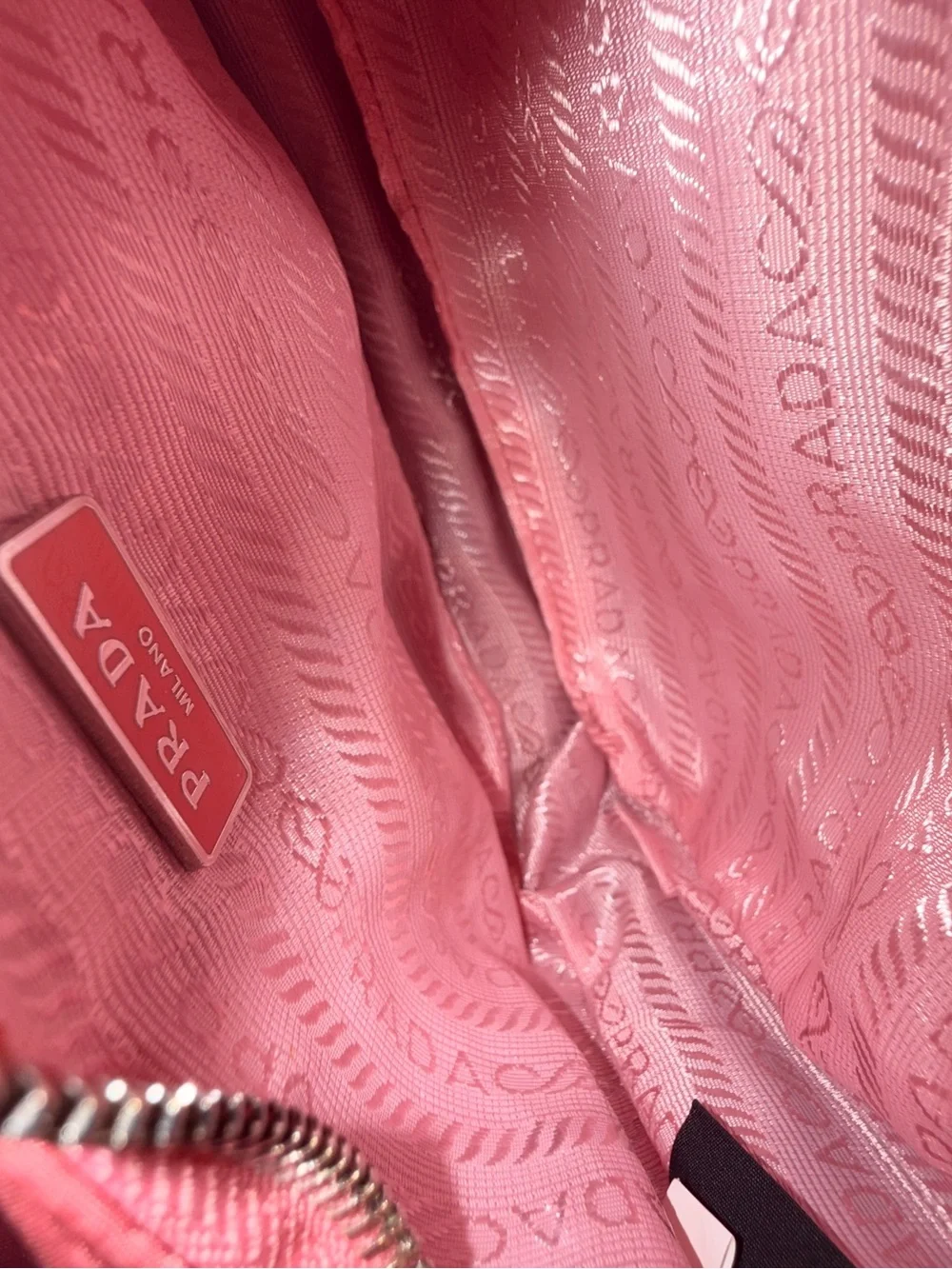 Prada 2005 Re-Edition Pink Nylon Bag no mini pouch